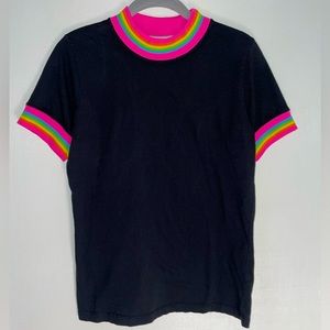 RARE🌈 Big Bud Press Rainbow Roll Ringer Tee size xxs